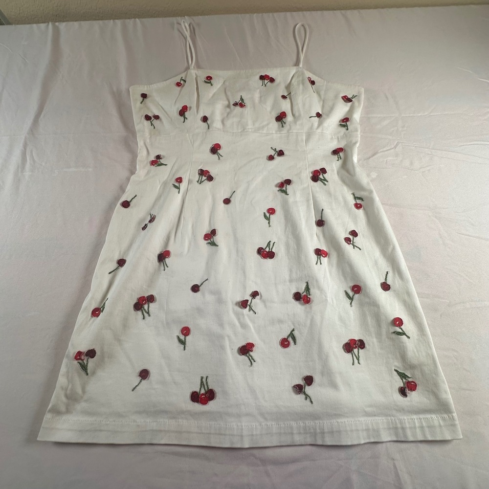 NWT Anthropologie Maeve Cherry Mini Dress Sz 14 Soft Girl Coqutte Danity Cottage